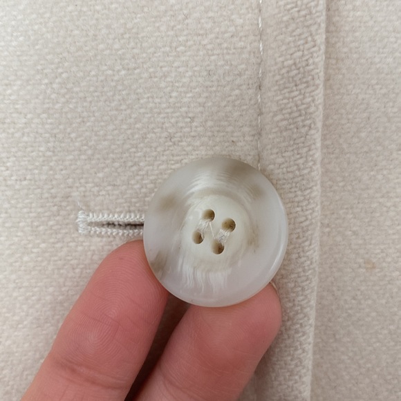 United Colors of Benetton Cream Pea Coat. - Picture 3 of 11